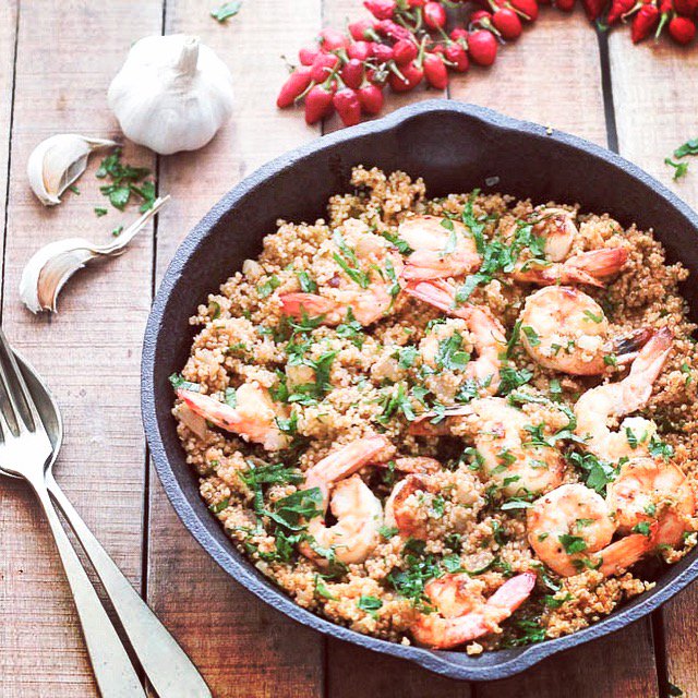 thedaileymethod's tweet image. Garlic Shrimp &amp;amp; Quinoa: quick, easy and delicious #expresslane #daileymethod ow.ly/XwgZs