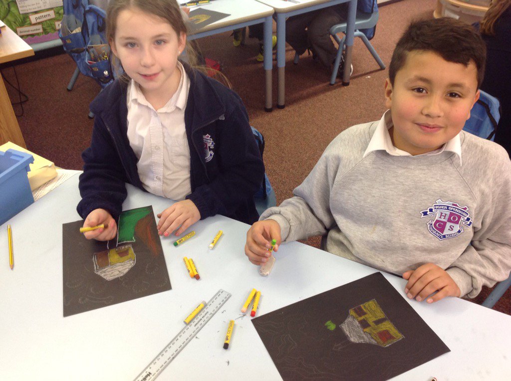 10109961Gemma's tweet photo. We are recreating Grimm fairytale pictures using oil pastels #misscheetham #year4 #ks2 #art @HOCS_PRIMARY https://t.co/WgHS06hPHc