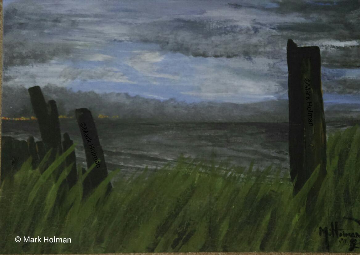 Acrylic on board. 'Spurn Point' #Wakefield artist #madeinwakefield #spurnpoint