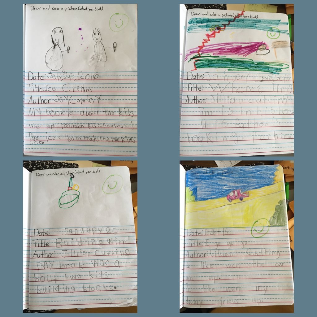 RockfishKinder's tweet photo. More examples of Kindergarten take home journals. @RockfishTigers https://t.co/mL6eEThE5k