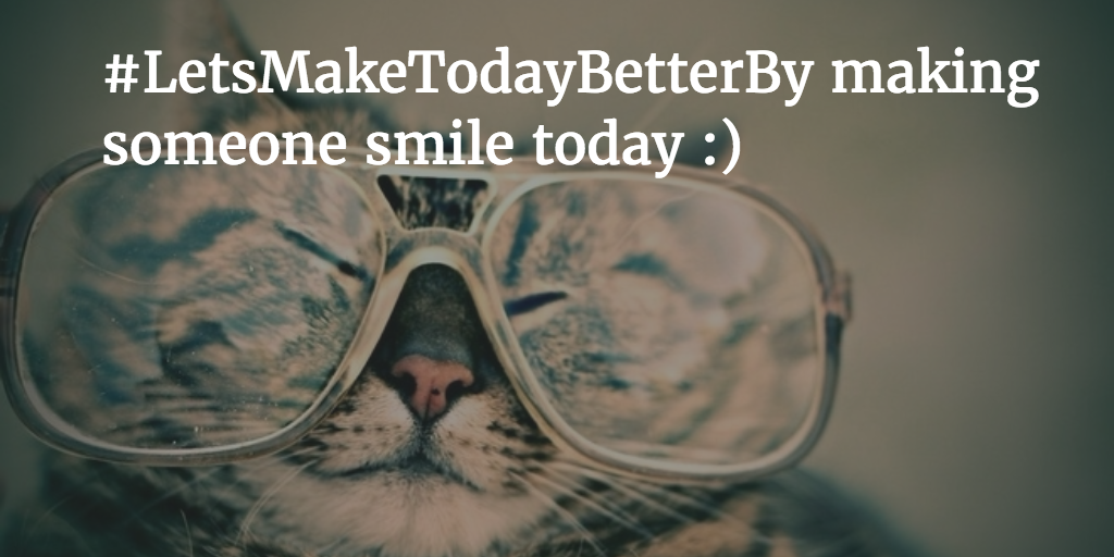 Webgrrls's tweet photo. #LetsMakeTodayBetterBy making someone smile today :) https://t.co/Be6YN8MMAz