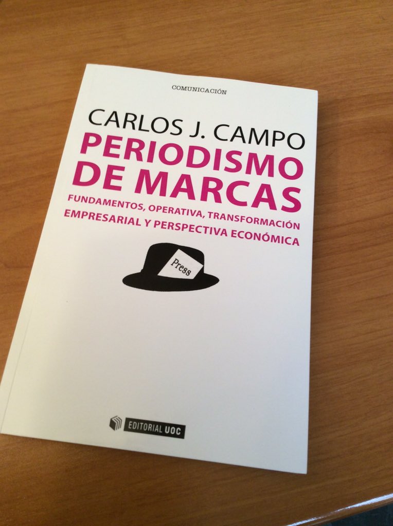 PabloHerreros's tweet photo. "Periodismo de marcas", libro de @EdelContenido con muy buena pinta 😋 https://t.co/VHAo6sb9DF