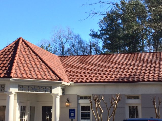 ProjectCam's tweet photo. Finished A #stonecoatedsteel #barrelvault tile for Partners II Pizza in #peachtreecity #GA @gerardproducts https://t.co/9gs7gAoTfJ