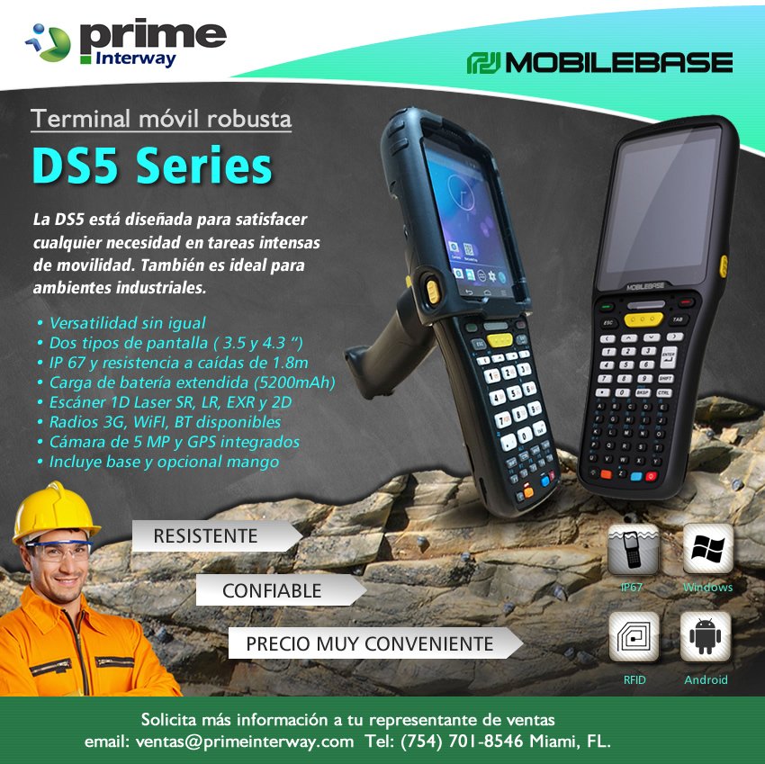 primeinterwayla's tweet photo. Terminal MobileBase DS5, para tareas intensas de movilidad. Encuéntrala en Prime Interway LA https://t.co/exkyJA6365 https://t.co/x8qogZsGFa