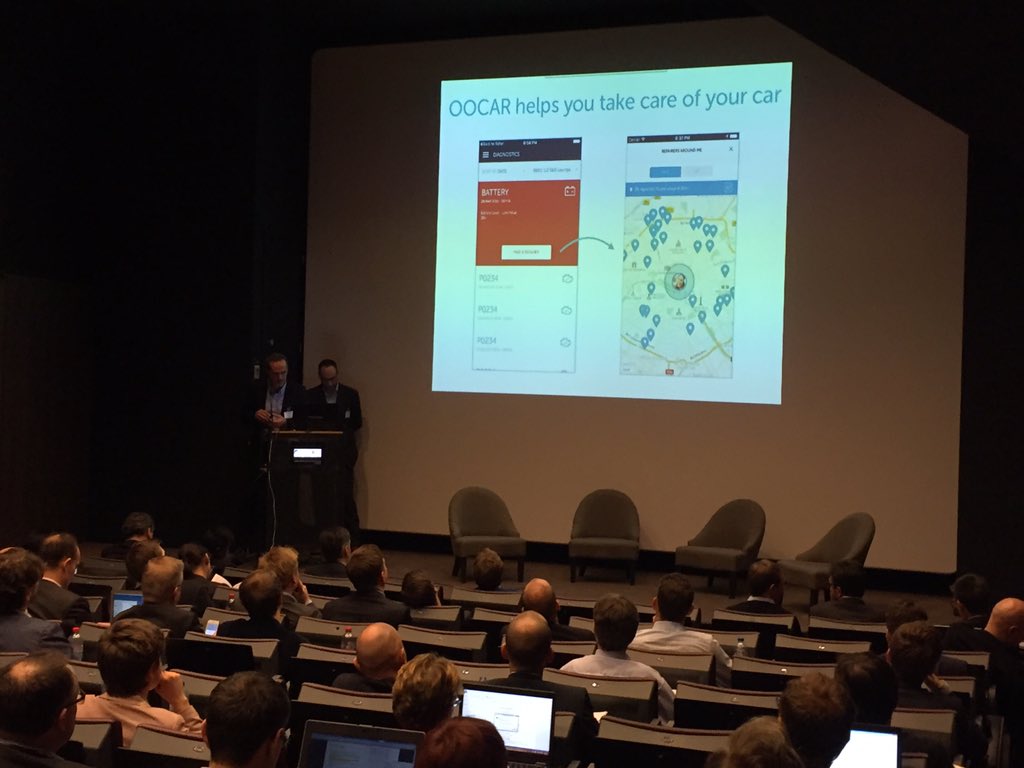 ConnecteDriver's tweet photo. @drive_oocar presenting at #connectedriver #autoappchallenge https://t.co/SrWTWi4Ltl