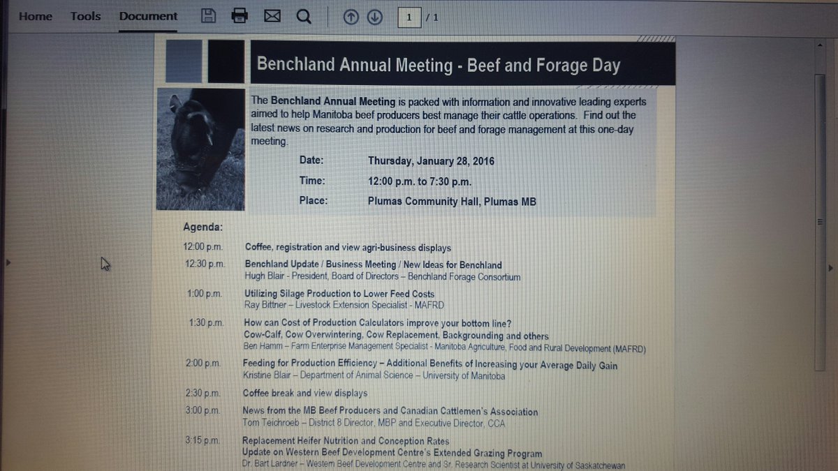 DrBart_Beef's tweet photo. Off to Benchland meetings in MB - visit with Manitoba beef-forage producers #heiferdevelopment #wintergrazing https://t.co/H9iC09sL7P