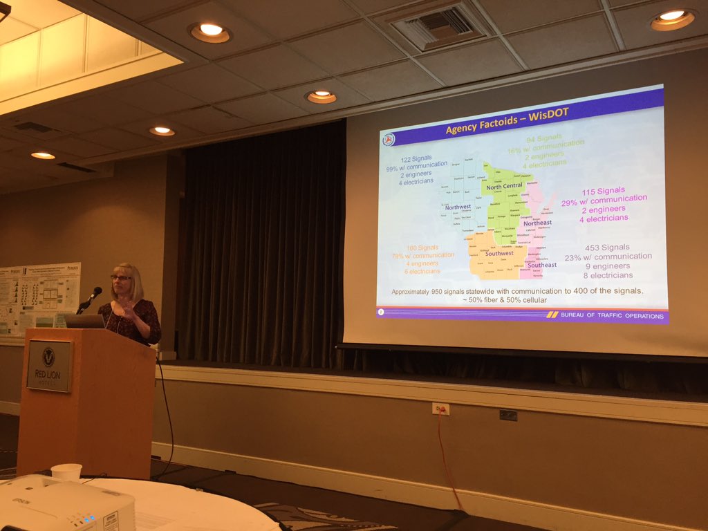 darcybullock's tweet photo. .@WisconsinDOT colleague @trfchic provides excellent motivational presentation for #spm at @UDOTTRAFFIC workshop https://t.co/Ix4kUyVZwU