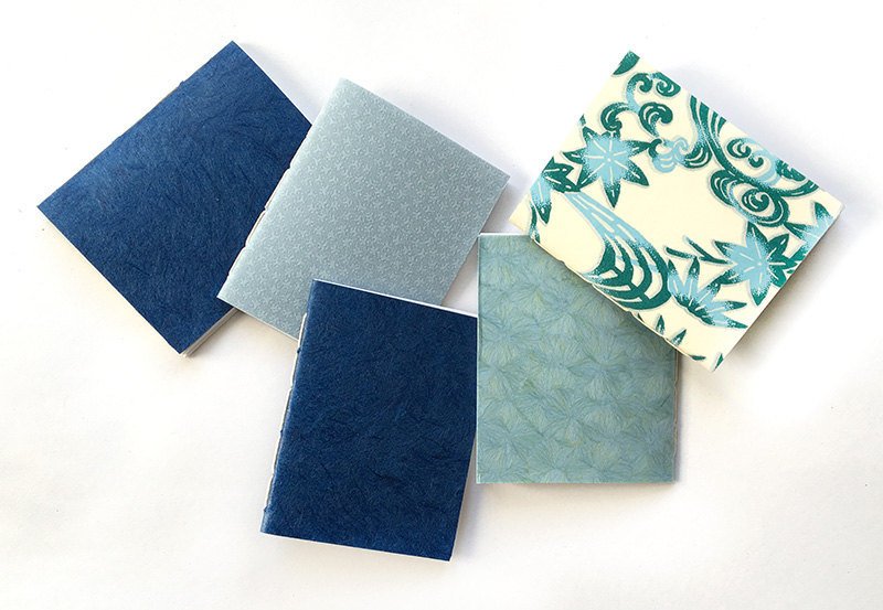TrinityStPress's tweet image. New item: 5-pack of tiny blue Japanese paper notebooks by TrinityStreetPress (10.00 CAD)