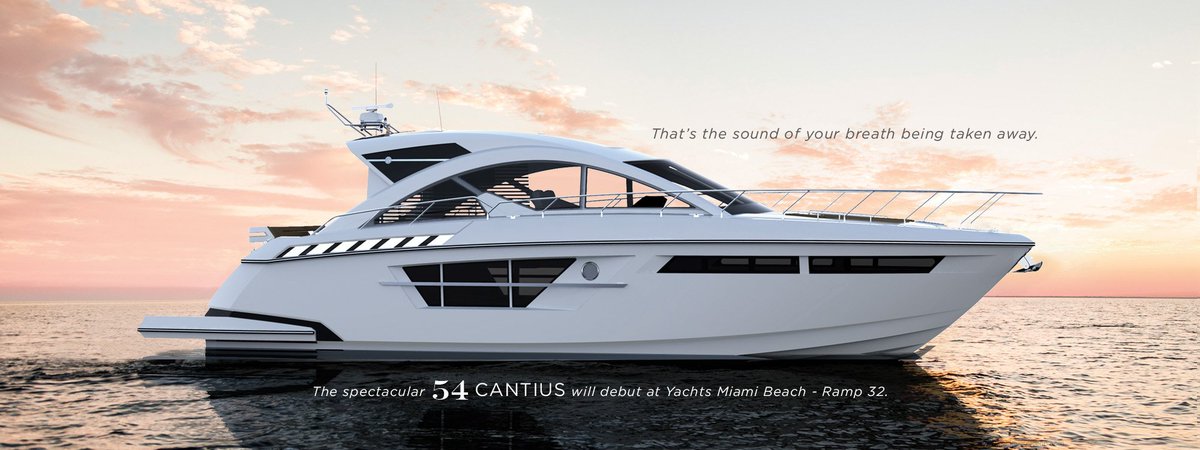 CruisersYachts's tweet photo. The 54 Cantius will be unveiled at the Miami International Boat show in February 2016. #54cantius #worldclassyachts https://t.co/fRsUrEMt5M