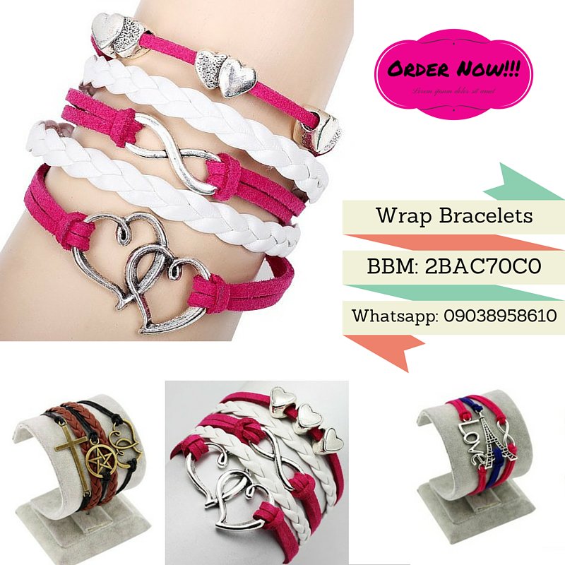 Thefabtrunk's tweet photo. Wrap bracelets for the gorgeous at 600 Naira each. Get yours via https://t.co/exHAdimoEH https://t.co/fRds7yEagH