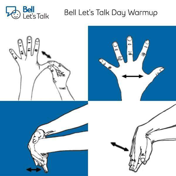 Time for a stretch. Keep it up for 5 ¢ more! #BellLetsTalk
