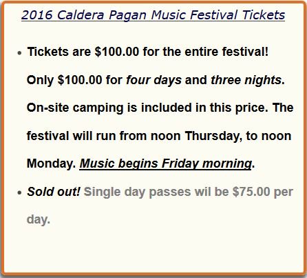 CalderaFest's tweet photo. We've sold out of the day passes! If you haven't gotten your tickets, do so soon https://t.co/512aoLC6G8 #PaganMusic https://t.co/rlf65E4QvL