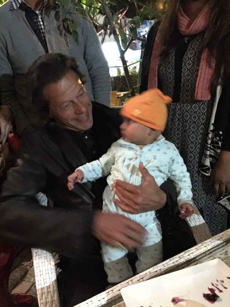 naeemul_haque's tweet photo. Leader of the nation with the future of the nation.At a restaurant in Islamabad last night. https://t.co/4ri9EBBmeT