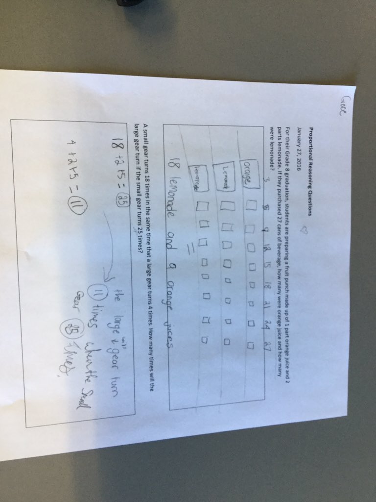 Grace_Langille's tweet photo. #1partorangejuseand2partslemonade doing some interesting math problems with @henryforget and Carlye! https://t.co/sLC6UOIjeQ