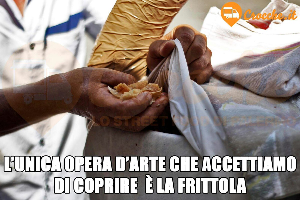 L'unica opera d'arte che accettiamo di coprire... È la #frittola! #streetfood #Palermo #escile #rouhani #statue