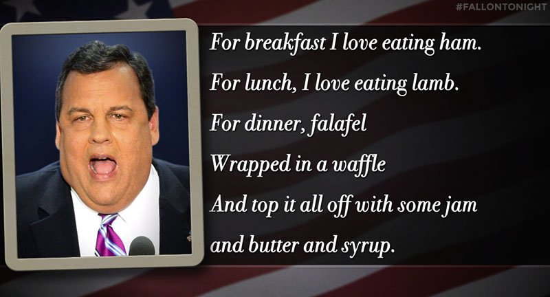 FallonTonight's tweet photo. Jimmy shares some poems written by the presidential candidates https://t.co/AlDEqXdLat https://t.co/VRAub8kMof