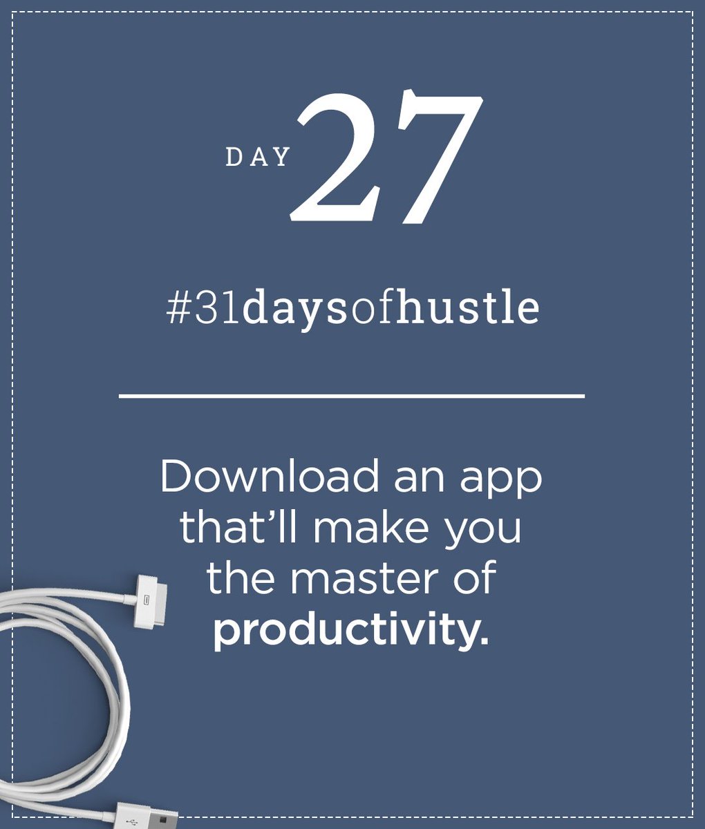 createcultivate's tweet photo. Download one of these 12 apps. Become a productivity master. #31DaysofHustle https://t.co/V1PQfawsc0 https://t.co/Lod3fKiUMR
