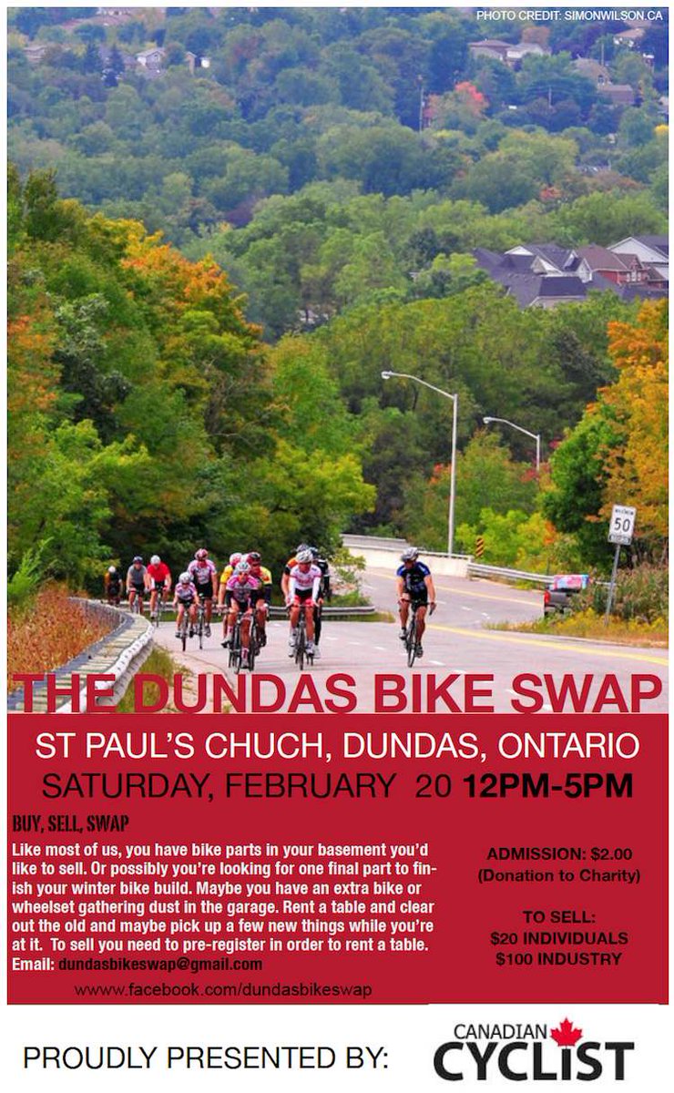 cdncyclist's tweet photo. Third Annual Dundas Bike Swap (Ontario) 
https://t.co/0V1ZBEoSbu https://t.co/FnqY3f6FIt