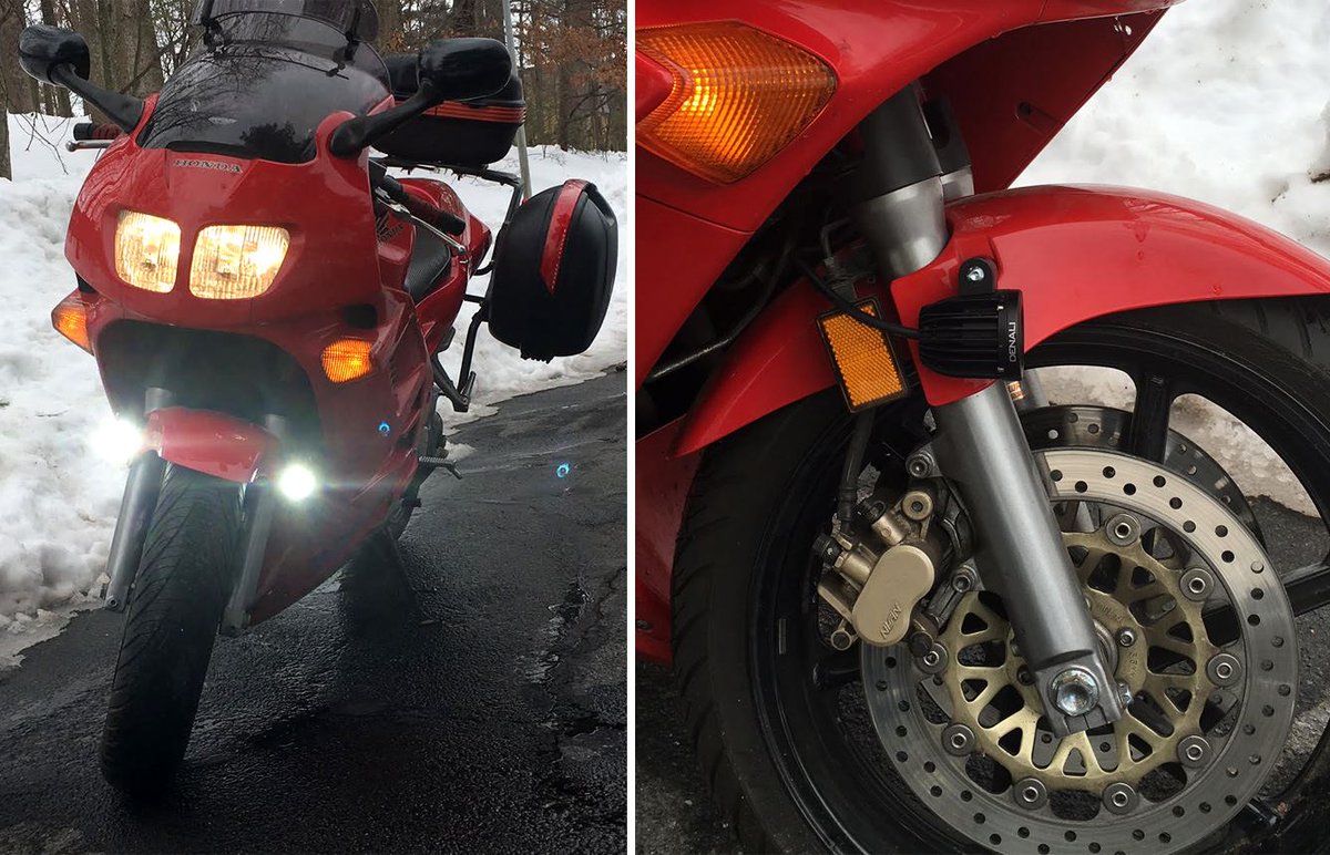 twistedthrottle's tweet photo. The winner of the Rever #DenaliVision challenge installed his prize -Denali D2 Lights! #twistedthrottle @REVERMOTO https://t.co/5AoFVu7IeR