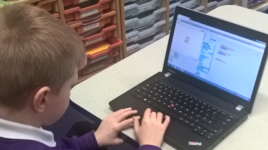turnitonNoddy's tweet photo. @TIOteaching - Yr4's #coding with @Scratch for first time, learning about #Algorithms, #Sequencing and #Axises. https://t.co/yc0eDldHu9
