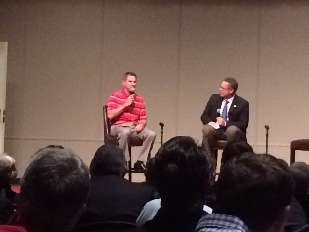 EvCorder_TTU's tweet photo. .@TimTadlockTTU from @TTU_Baseball now on the stage. https://t.co/s79qitgkuk
