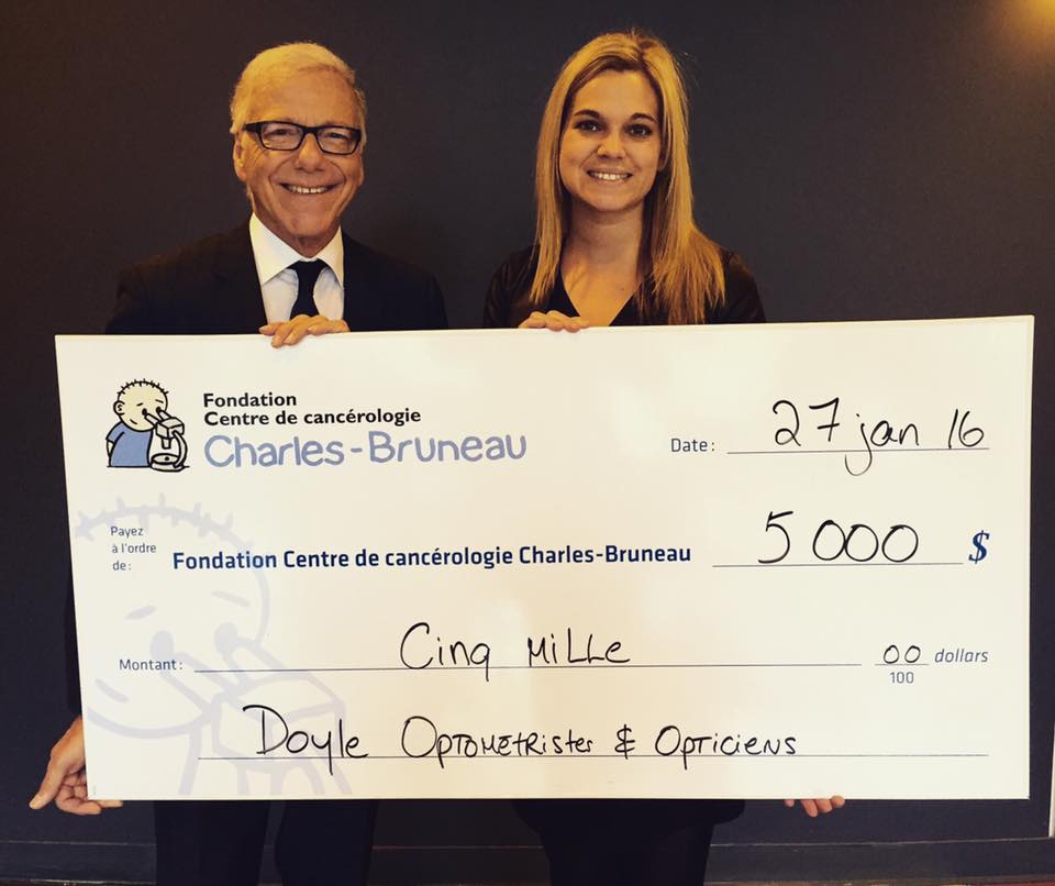 DOYLEopto's tweet photo. Toute l'équipe de DOYLE est fière de remettre @fcharlesbruneau ce montant pour les enfants atteints de cancer ! https://t.co/csTJybCqwf