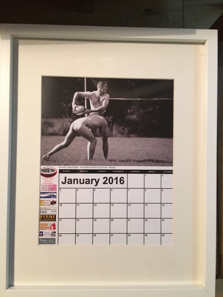 Proud to be displaying Machynlleth Rugby club calendar <a href="/GlynYrGlan/">Glyn Davies</a> nice to see our local Pennal boys in the buff