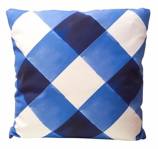 A beautiful watercolor take on gingham by Manhattan-based artist, <a href="/Inslee/">Inslee</a>. Exclusively available at Society Social.