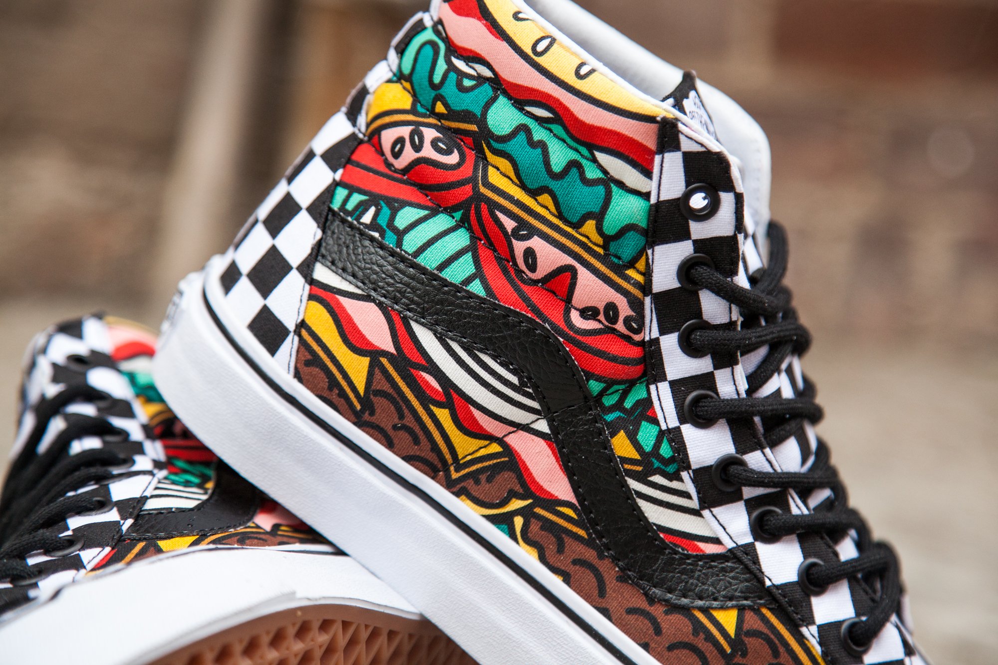 Hamburger high top vans hotsell