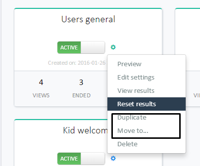 Since a few minutes ago the guides and messages can be duplicated or moved to another app with just one click.