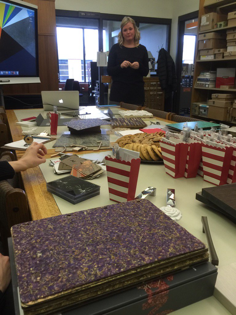 GoneStudio's tweet image. Megan Erickson presents purple Organoid 100% biodegradable panels
@Richelieu hardware 
@ballstatecap
@ballstatelibs