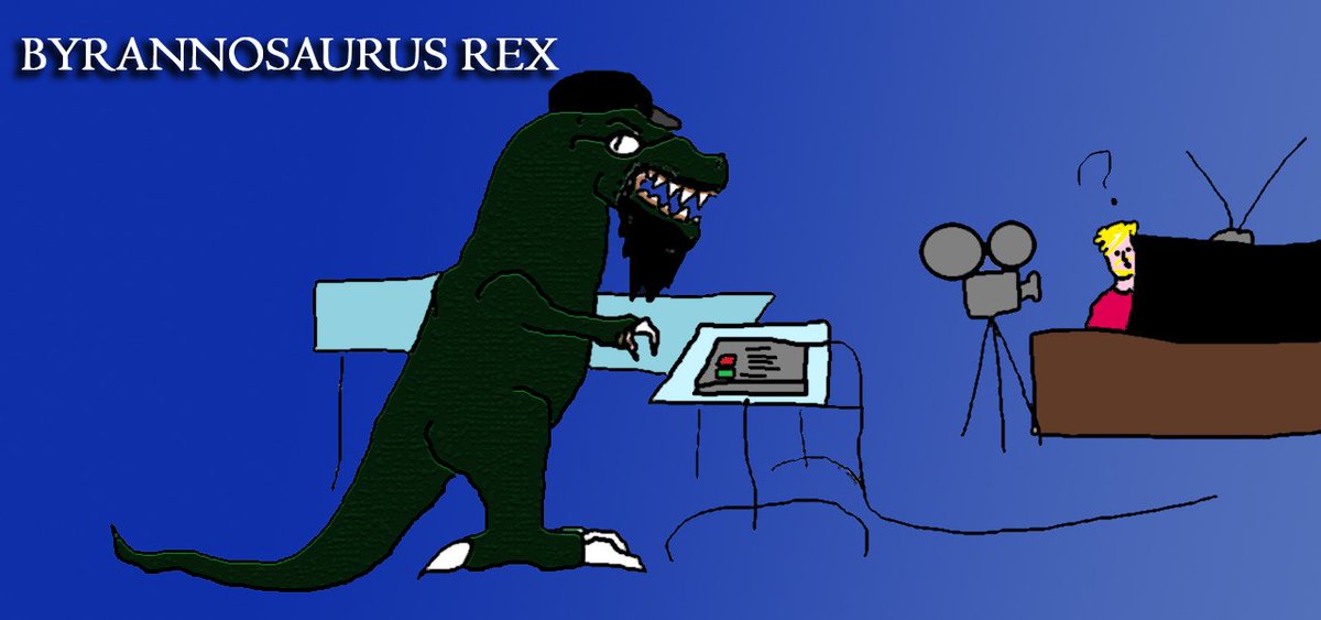 PotatoHound's tweet photo. @tehrealbryan I had to get in on the "draw a Bryan as a dinosaur" thing too.. #screwattacklive https://t.co/jvc8wggd8c