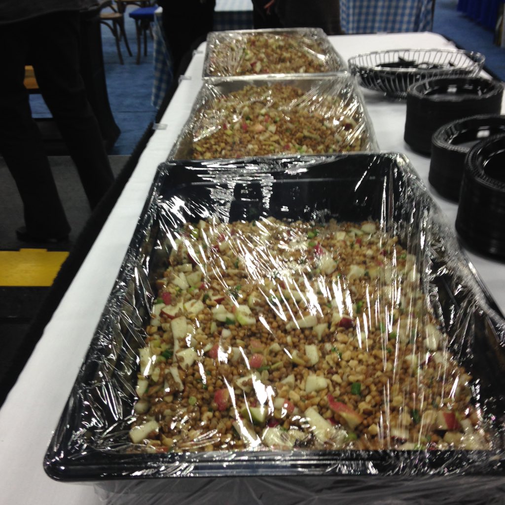 MairlynSmith's tweet image. Hey @How_To_Eat here's what Serves 600 looks like #Wheatberry &amp;amp; #Lentil salad #FarmTech16 #homegrownthecookbook