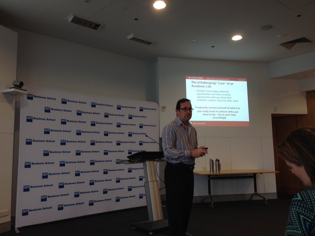 saragrebke's tweet photo. Some dos and dont's of getting your academic voice heard with Dean Shepherd at @qutace https://t.co/s3mBoVP0dE