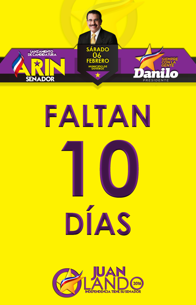 ArinSigue's tweet photo. Faltan 10 días para el lanzamiento de nuestra candidatura. Independencia tiene su senador. https://t.co/lHY3lZQLue