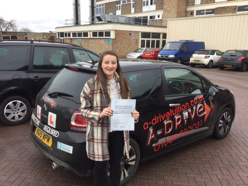 AAdrive's tweet photo. Congrats @C1AR4 passing #drivingtest 27/1 with #ZEROFAULTS at #Northampton DTC with Andrew Batty of #AdriveTuition https://t.co/LsYXkIlcII