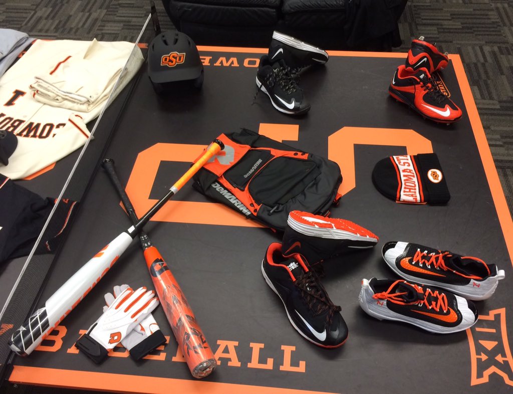 OSUBaseball's tweet photo. Top-level gear from @DeMarini &amp; the best-looking unis in the game from @nikebaseball! #okstate #lookgoodplaygood https://t.co/rIXjf19Ihf