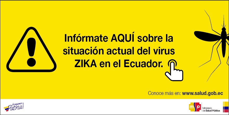 Salud_Ec's tweet photo. Visita https://t.co/1aYSBrfwDf y entérate sobre la situación actual de virus #Zika https://t.co/JPHBlsXrE2