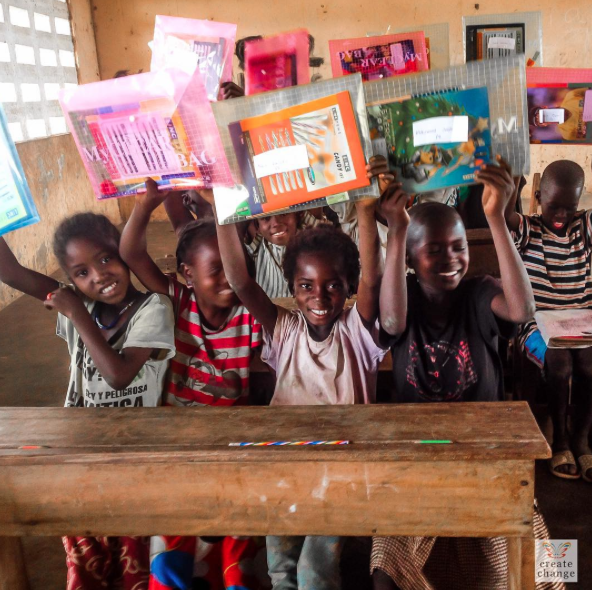 createchangenow's tweet photo. The look of pure happiness when receiving more learning materials #education #redefiningcharity #Africa https://t.co/Mbk2XYVe1k