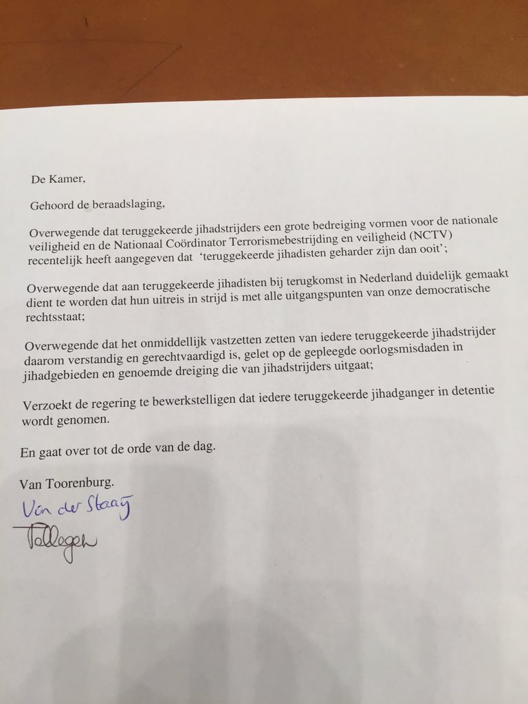 We geven kabinet richting. Indien stevige toezegging volgt, evt aan te houden.