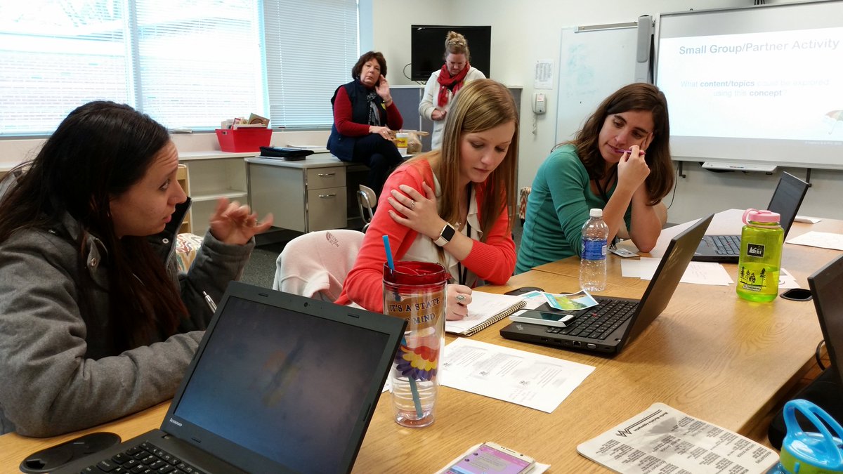 MrsSteelKeelor's tweet photo. @PoeMagnetES learning about how to teach concepts through our content. #AIGPD @Poe3rdGrade @wcpssmagnets https://t.co/vKRPOAmuS2