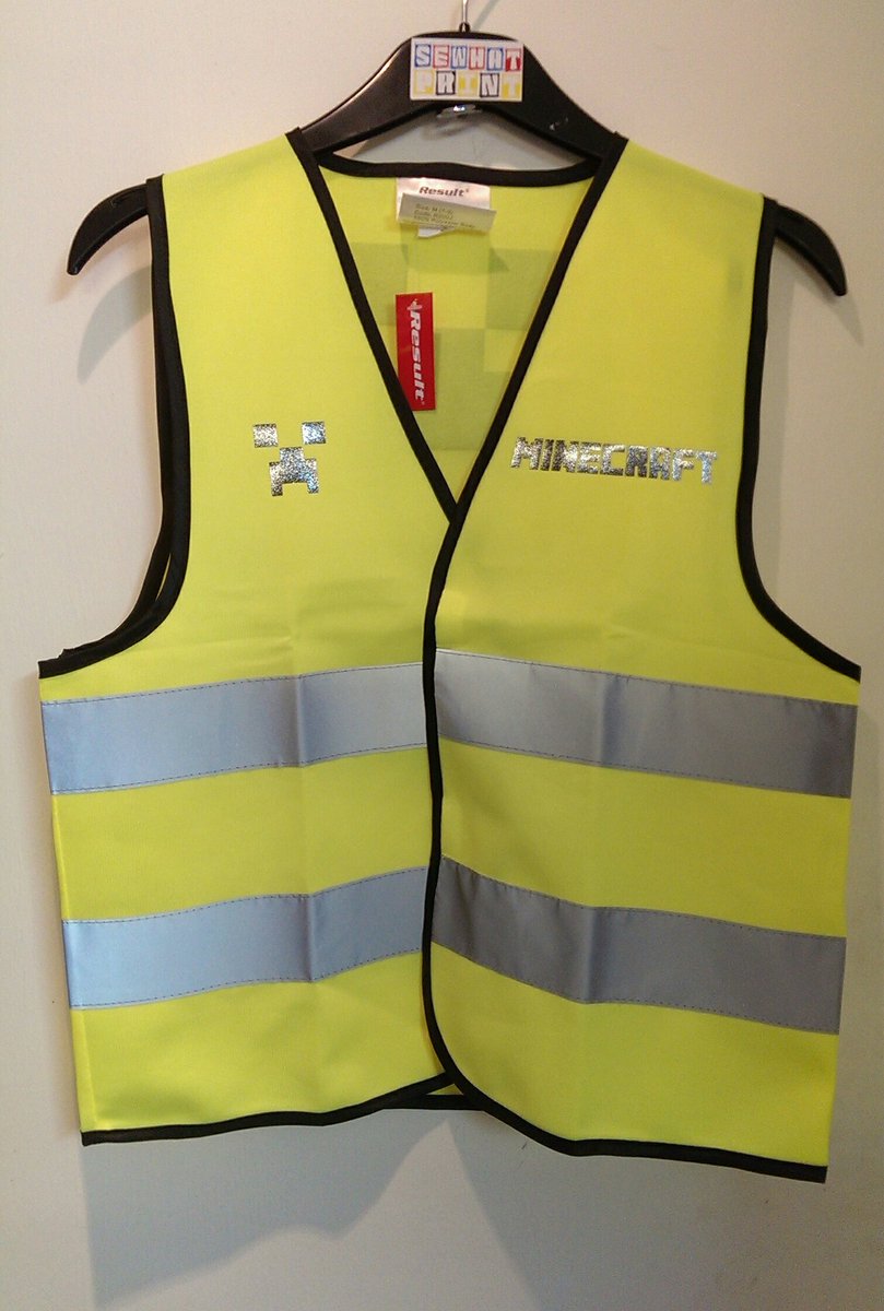 SEWHATPRINT's tweet image. Minecraft Hi-vis vest in childrens sizes only €6.99 ! ! !