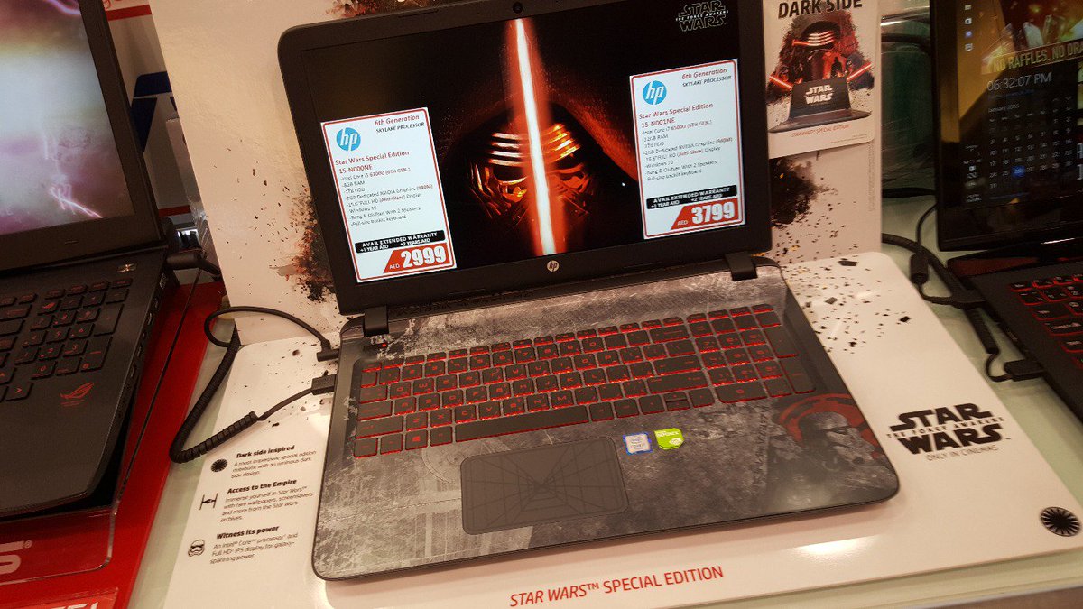 aboodj_new's tweet photo. @askemax @MKBHD @MallofEmirates this Laptop made the whole trip worth it 26/01/2016 #darksidea #darkside #starwars https://t.co/cGbjgHQtk7