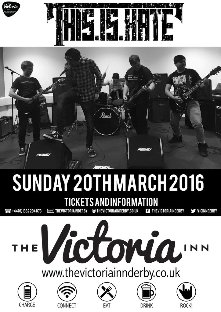 Just announced, Sunday 20th March at the Vic Inn, Derby, free entry, more bands TBA. Get down. #UKHC #Derby
