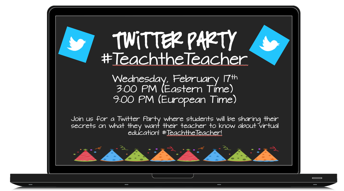 milissev's tweet photo. Twitter Party! Students will be sharing their secrets on what they want their teacher to know about virtual ed! https://t.co/JSqmynu6BV