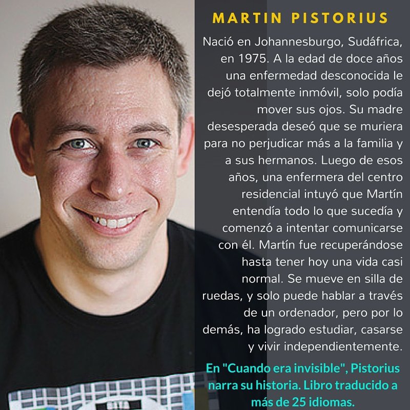 UranoColombia's tweet photo. #Quiénesquiénenlaliteratura Conoce más de nuestros autores. Hoy #MartinPistorius La historia del niño fantasma. https://t.co/ammbH9KJw5