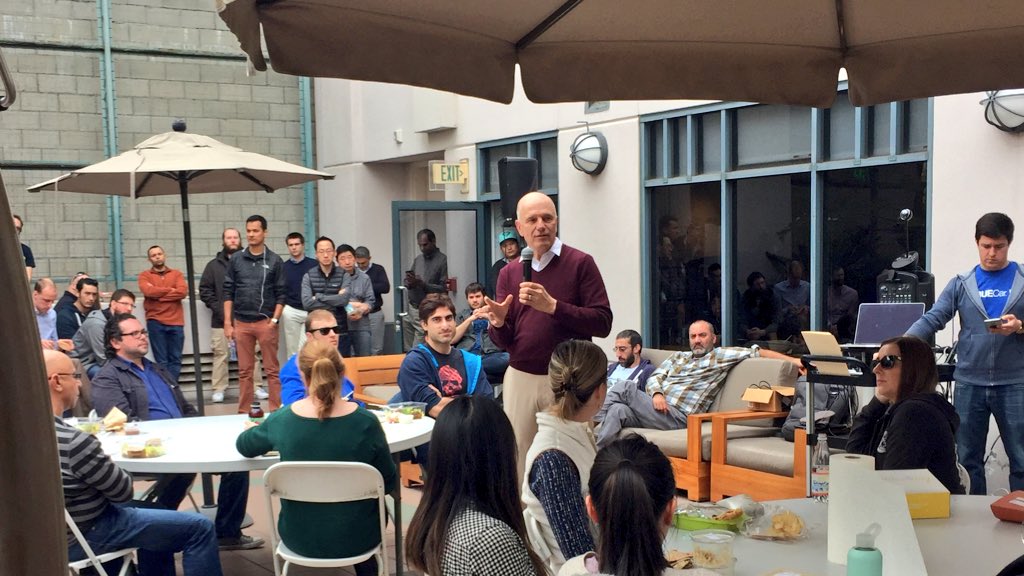 TrueCar's tweet photo. TrueCar CEO #ChipPerry getting employees up to speed since arriving last month. https://t.co/GgRwTLMvQV