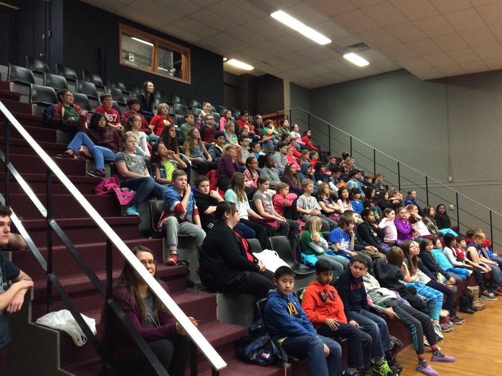 blairgullickson's tweet photo. @wshawrylak Gr. 5's at Conflict Managers' Conference.   Always helping others. #BellLetsTalk @RegPublicSchool https://t.co/0cuVFaZ4z9
