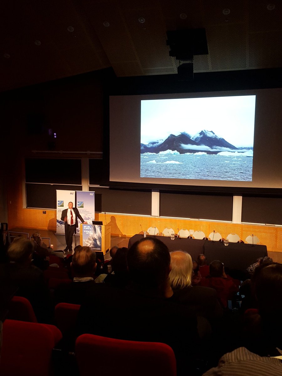 obSarveshon's tweet photo. Keynote address at MIT on climate science + action. Looking at targets out of Paris. https://t.co/91AmFupExM