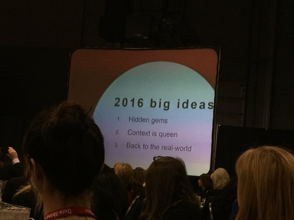 Three big digital ideas for 2016. The last one is merging digital &amp; real world relationships w/ customer #WIB16